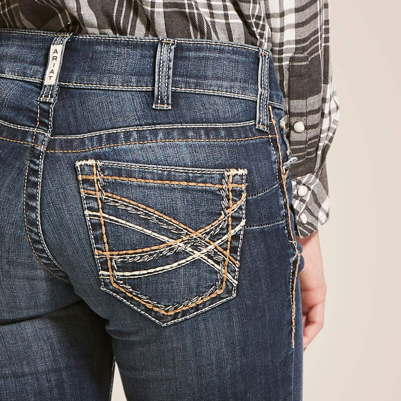 Ariat® Women's R.E.A.L. Mid Rise Stretch Entwined Festival Boot Cut Jean 10025286