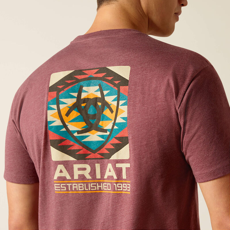 Ariat® Men's Serape Burgundy Heather T-Shirt 10051752