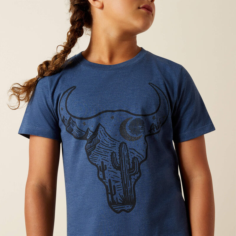 Ariat® Girl's Bull Night Sky T-Shirt 10062873