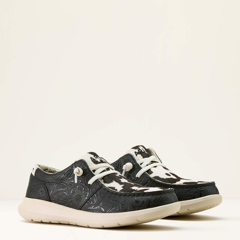 Ariat® Women's Hilo Shoe Black Floral Emboss|Black And White Hair On 10063882