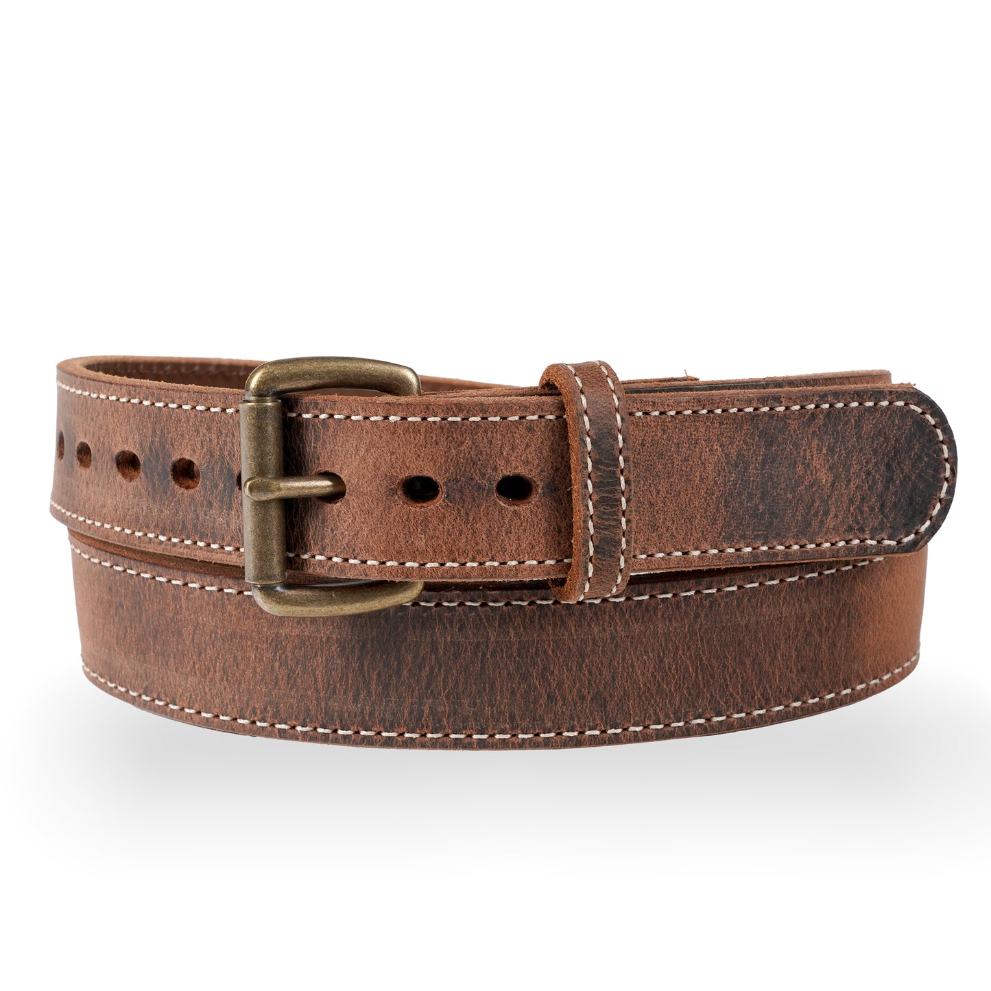 Gingerich Leather® Men's Belt Distressed Brown Steel Core for Gun 1030-45