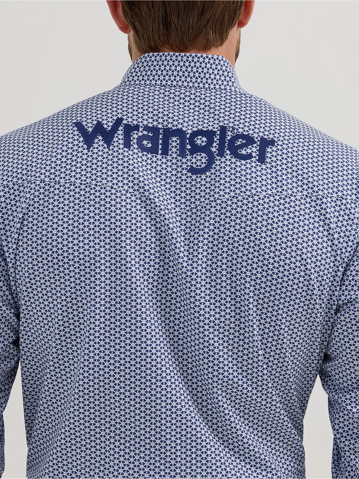 Wrangler® Men's Logo Long Sleeve Western Snap Print Shirt 112355382