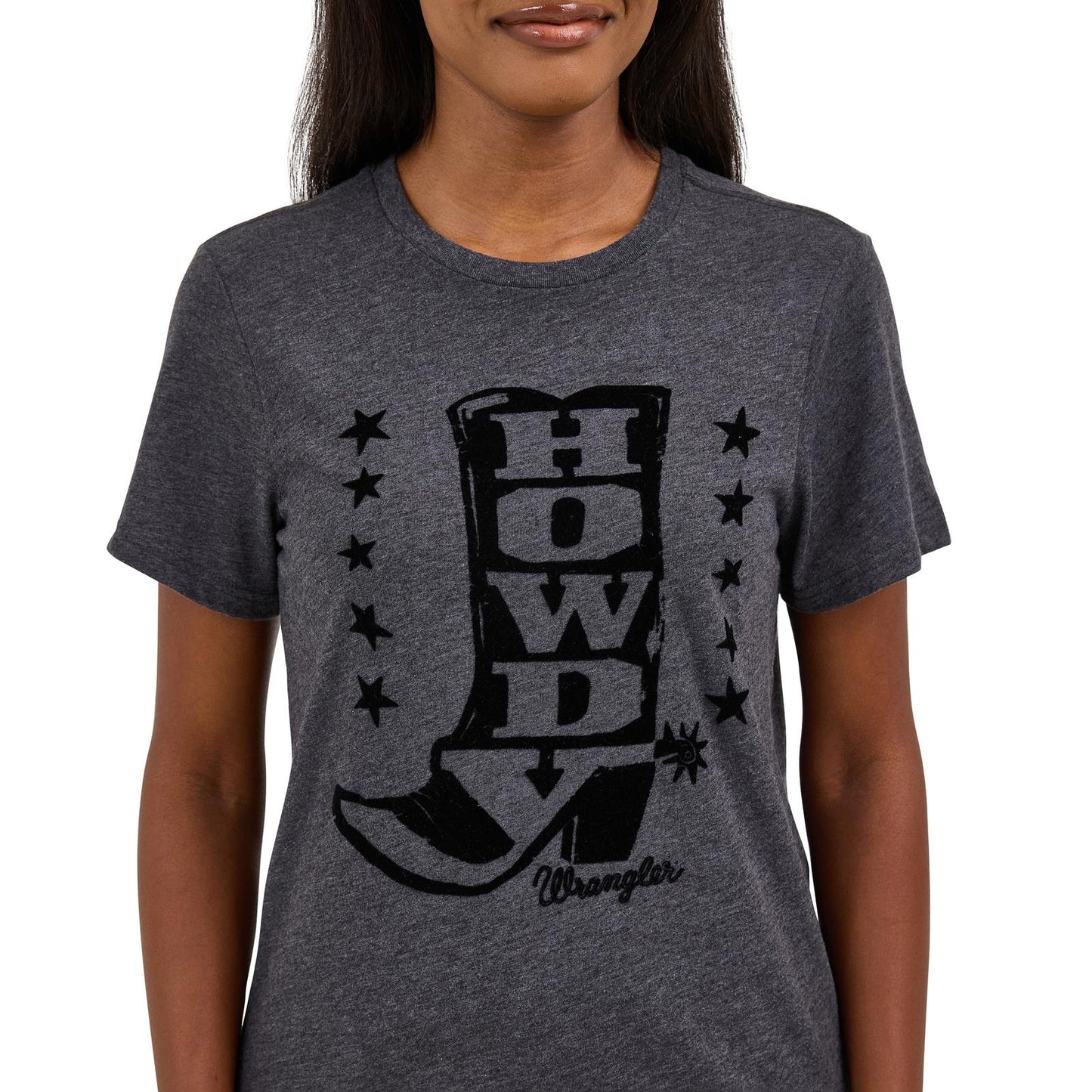 Wrangler Retro® Women's Short Sleeve Graphic T-Shirt - Regular Fit - Black Beauty Heather 112368896