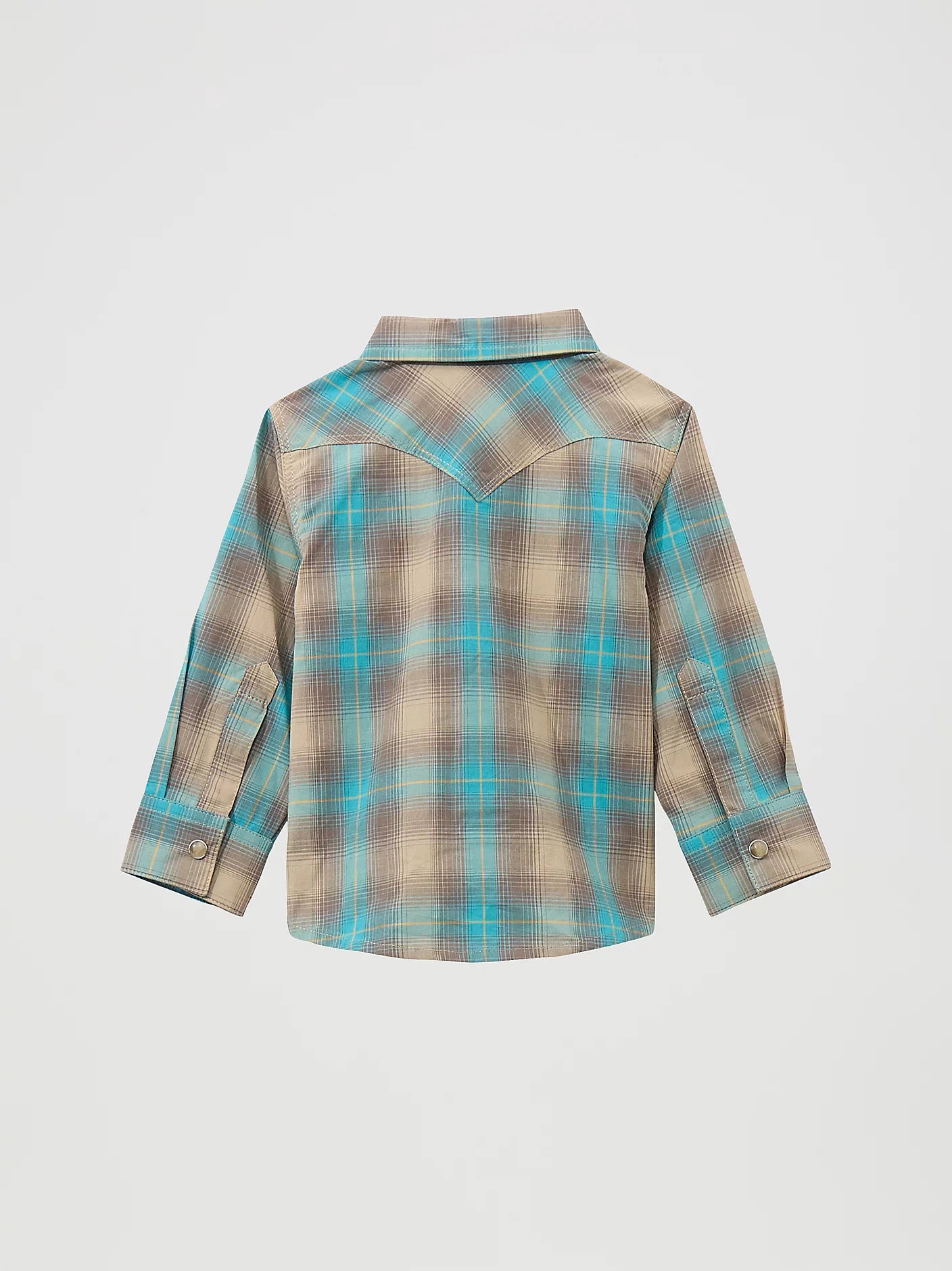 Wrangler® Little Boy's Long Sleeve Plaid Western Snap Shirt 112369526