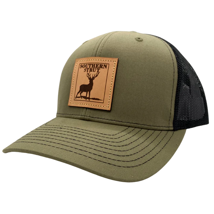 Southern Strut® Deer Square Leather Patch Ballcap STH022LB