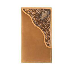 3D® Men's Rodeo Wallet Cross Concho Floral Embossing Brown D250011202