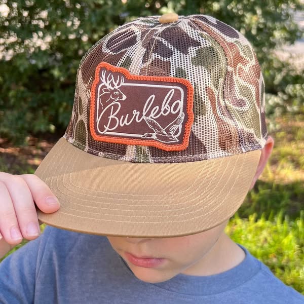 Burlebo® Youth Cap Patch Logo Camo Mesh YC-FCM