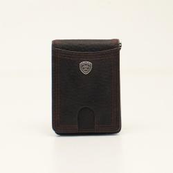 Ariat® Bifold Money Clip Shield Concho Brown A35117282