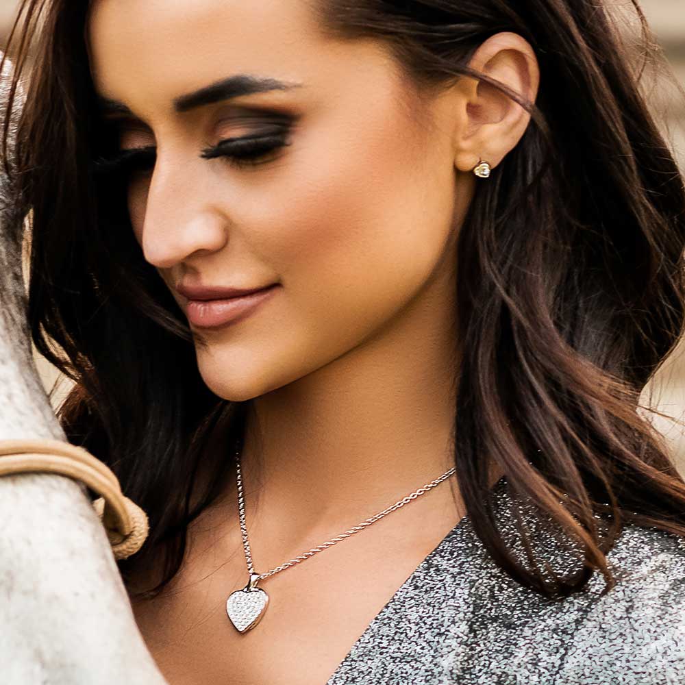 Montana Silversmiths® Tiny Heart Crystal Post Earrings ER4476