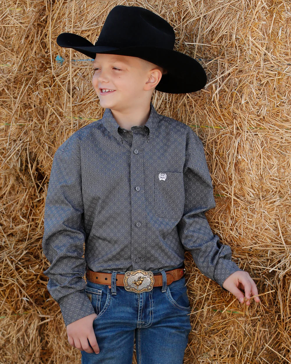Cinch® Boy's Button-Down Western Shirt MTW7060394