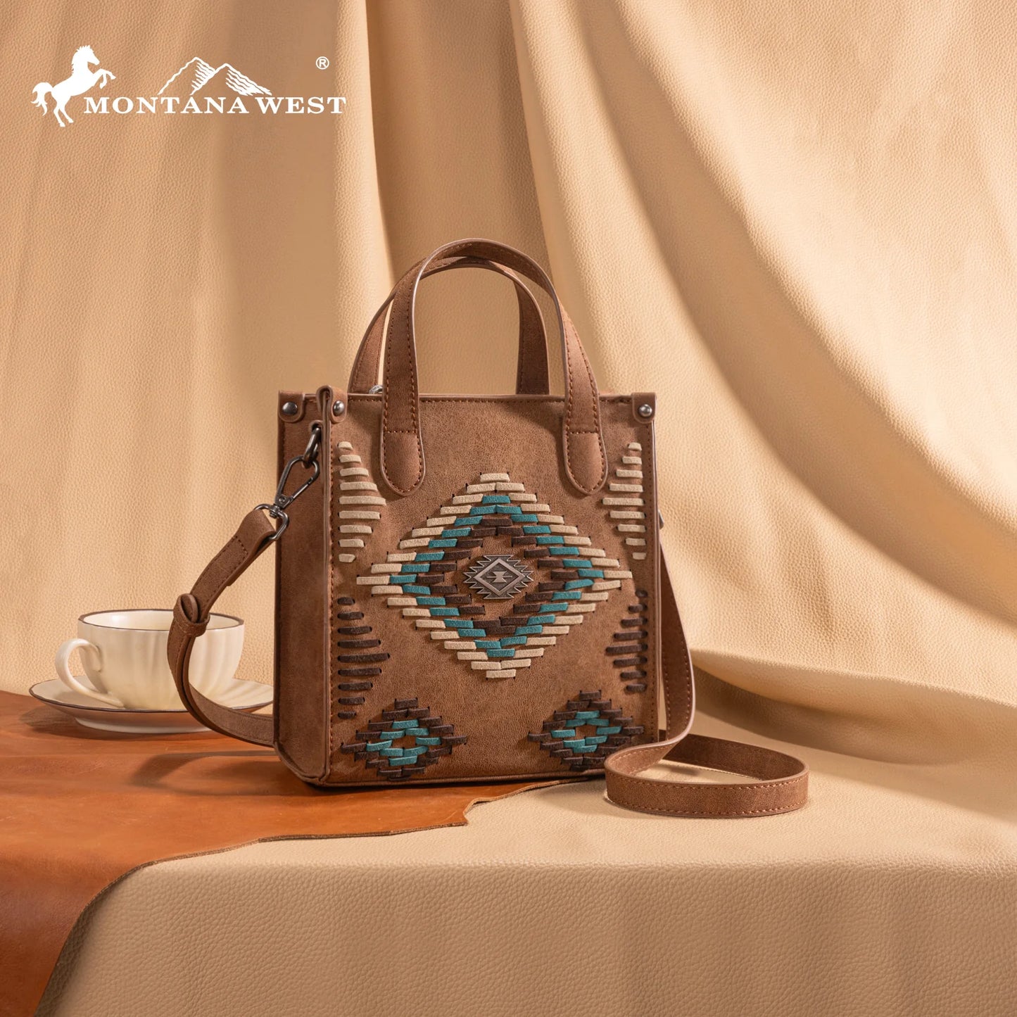 Montana West® Aztec Collection Crossbody Brown MW1332-160BR