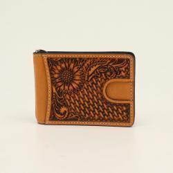 Nocona® Bifold Money Clip Basket Weave Sunflower Tan N500013008
