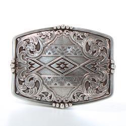 Nocona® Rectangle Aztec Floral Buckle 37019