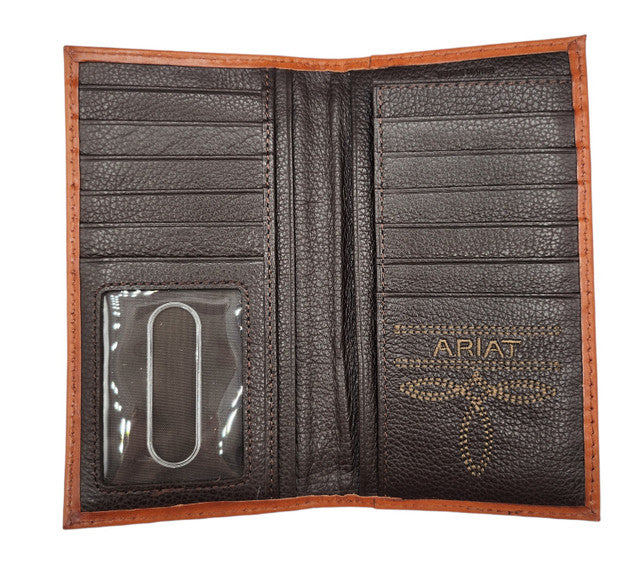 Ariat® Rodeo Sunburst Basketweave Brown Wallet A3556802