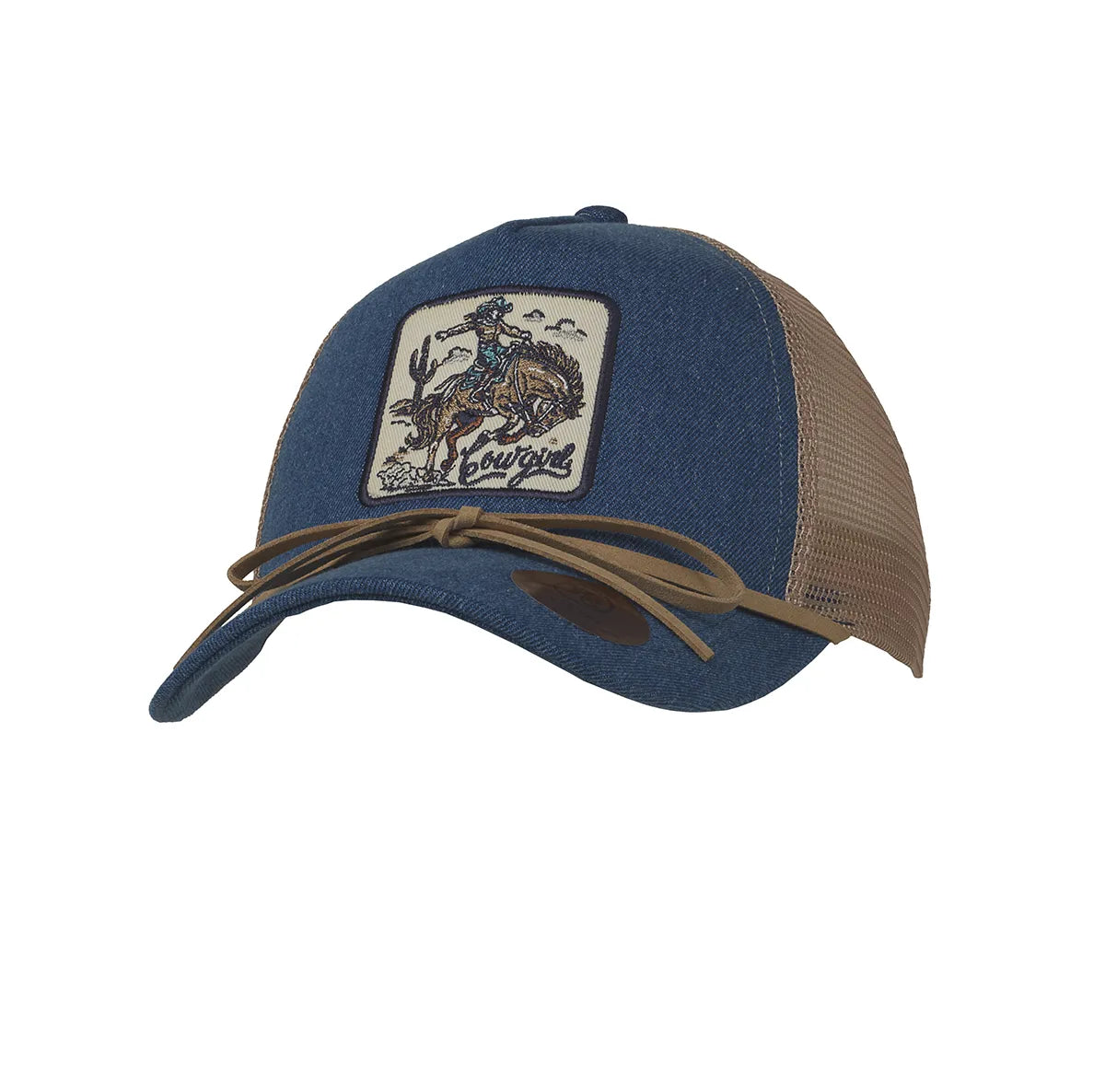 Ranch Craft Originals® Women's Snap Back Cap Cowgirl Ribbon Denim 198001420