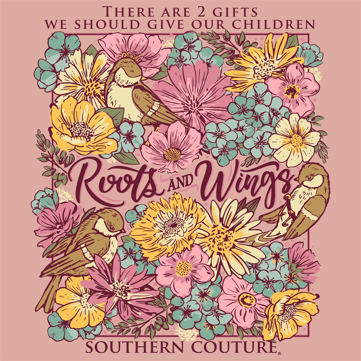 Southern Couture® Women's Classic Roots and Wings Flowers - Dusty Rose SC1557DR