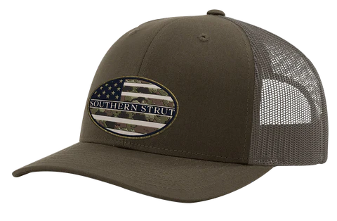 Southern Strut Brand® Camo Oval Patch Ballcap STH058CCGB