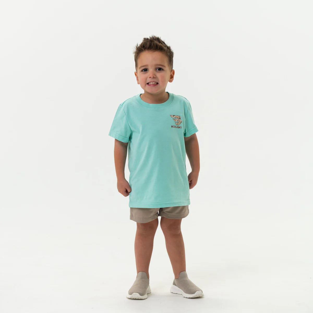 Burlebo® Kid's Tee Mallard Camo Dog Island Reef Y-MCD-IR