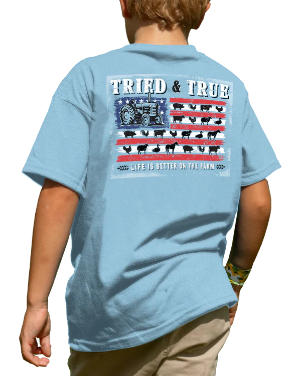 Tried And True Brand Farm Flag Youth T-Shirt TT252Y