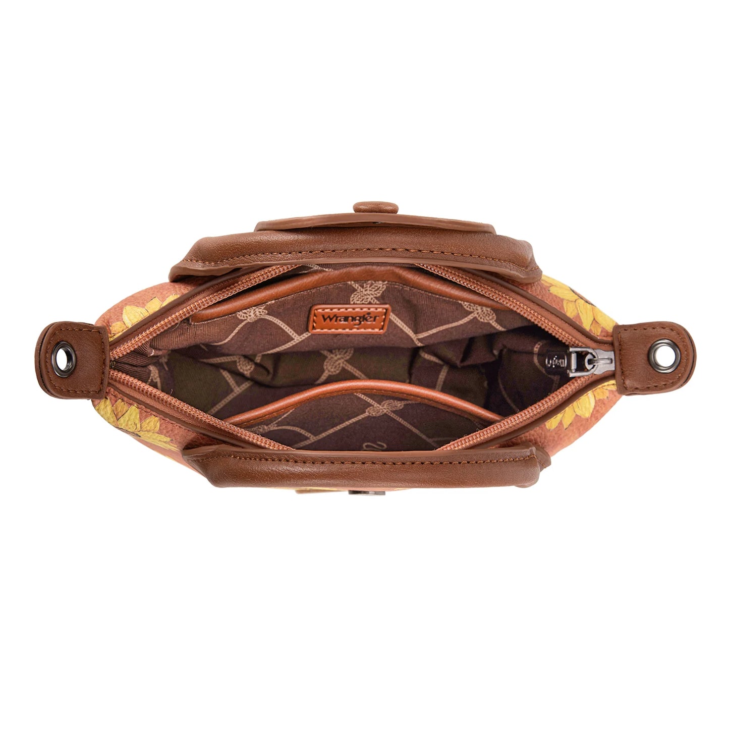 Montana West U.S.A.® Wrangler Sunflower Print Mini Top Handle Crossbody Jean WG204-426BR