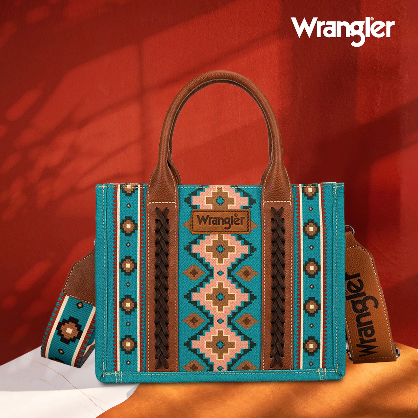Wrangler® Southwestern Print Small Canvas Tote/Crossbody WG2202-8120S