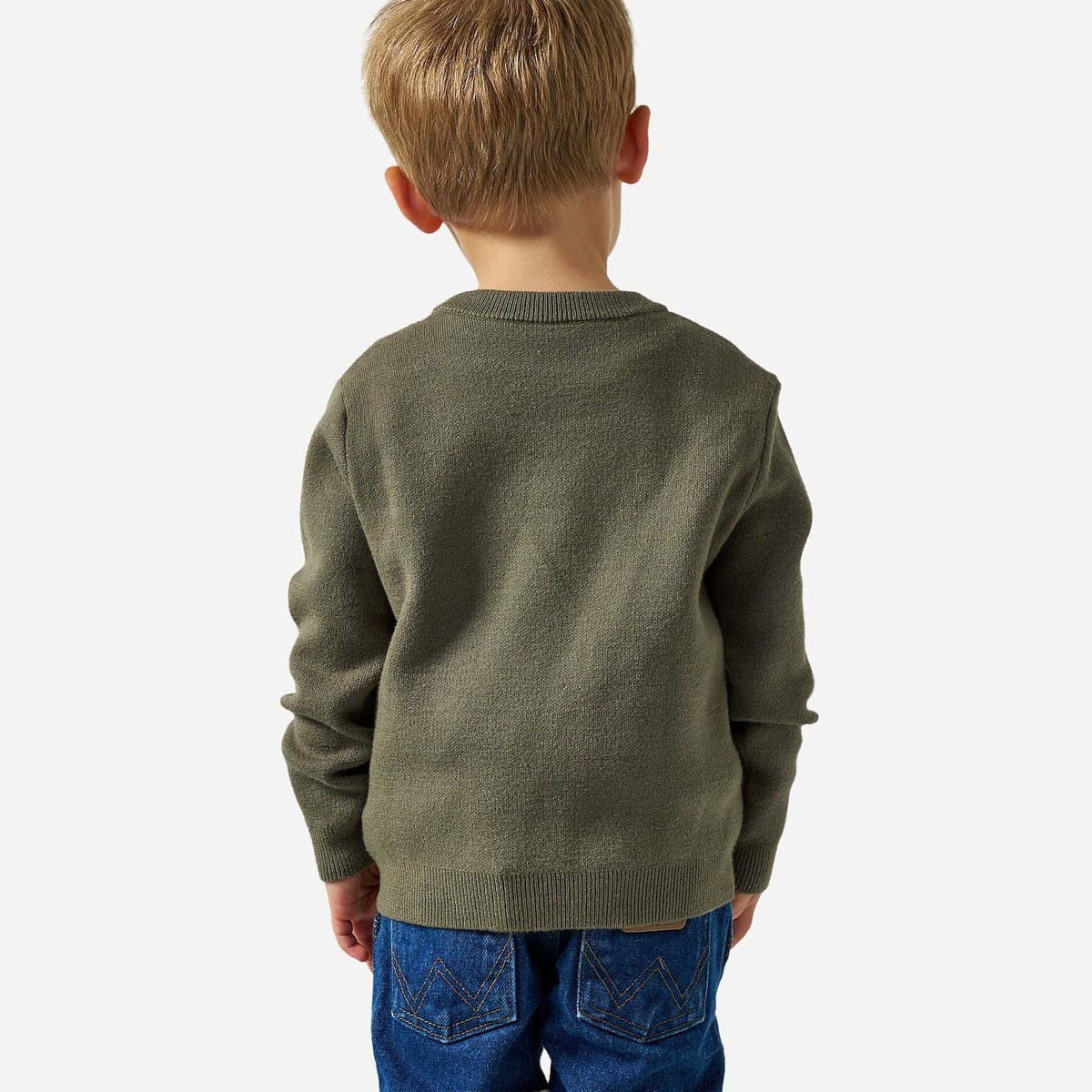 Burlebo® Kid's Cabin Sweater - Olive Duck Y-CABSW-ODK