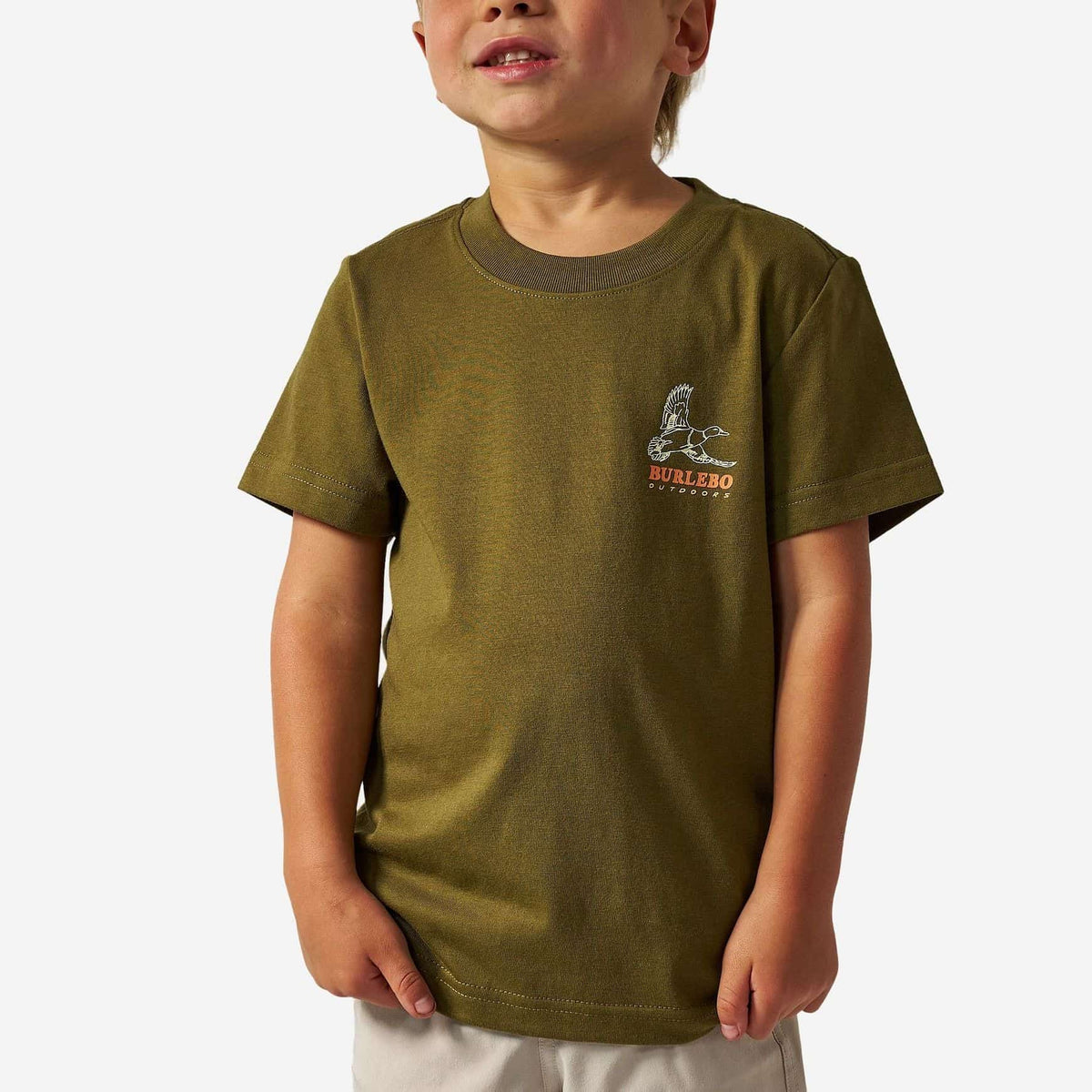 Burlebo® Youth Short Sleeve Tee Duck Wild - Hunter Green Y-SST-DKW-HNTG