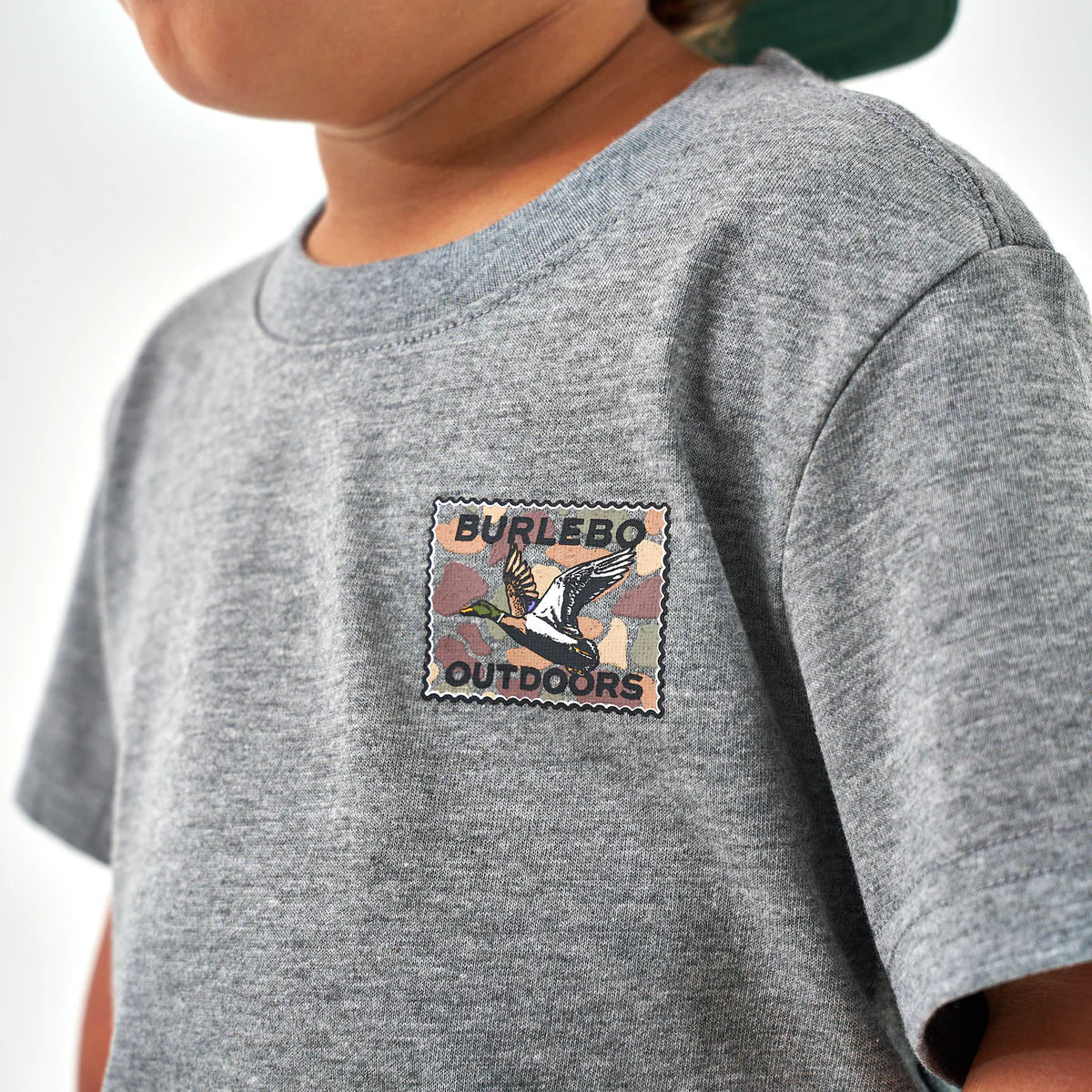 Burlebo® Youth Tee - Mallard Duck Stamp - Dark Heather Grey Y-SST-MDKS-DHG