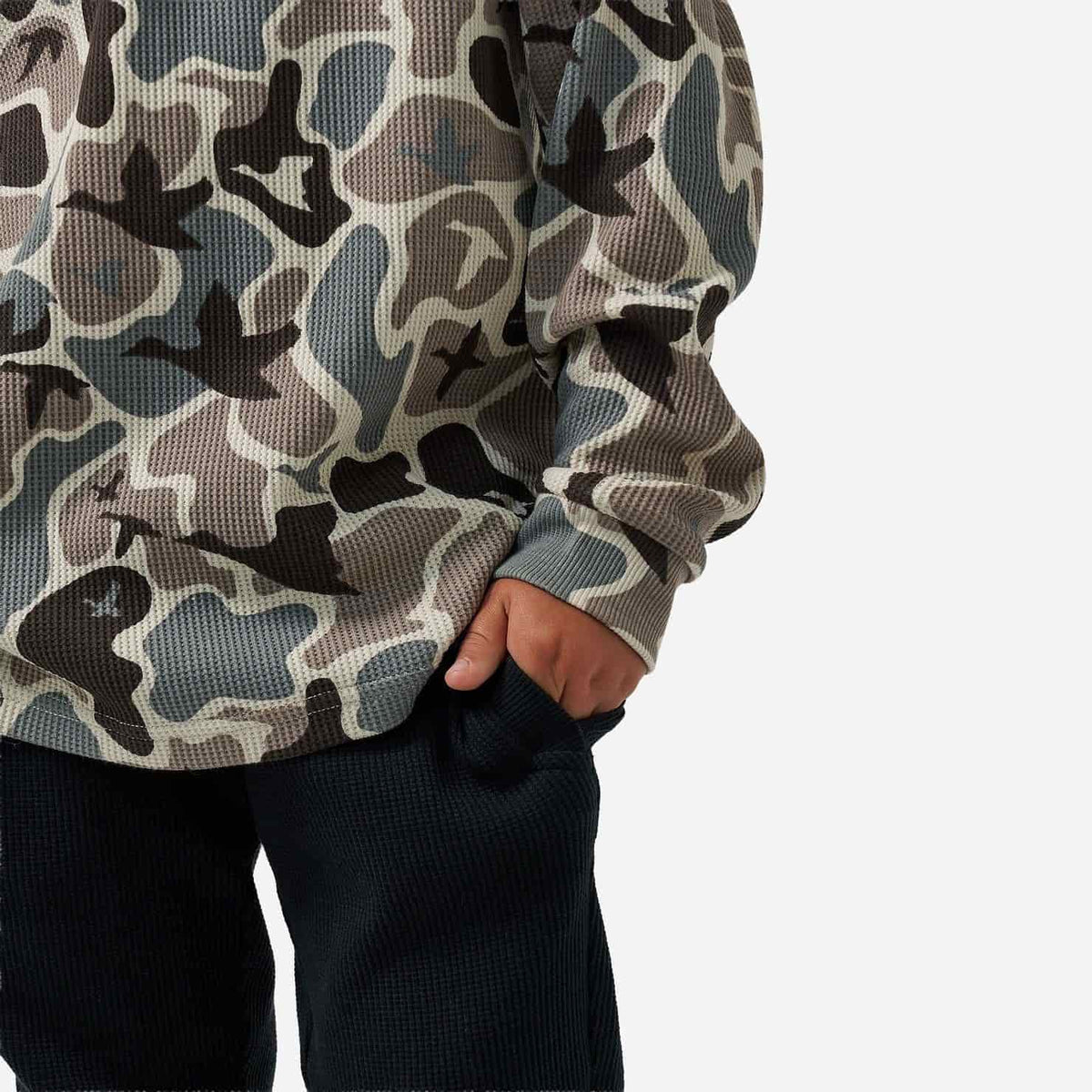 Burlebo® Kid's Thermal Hoodie - Mallard Mayhem Camo Y-TH-MMAYC