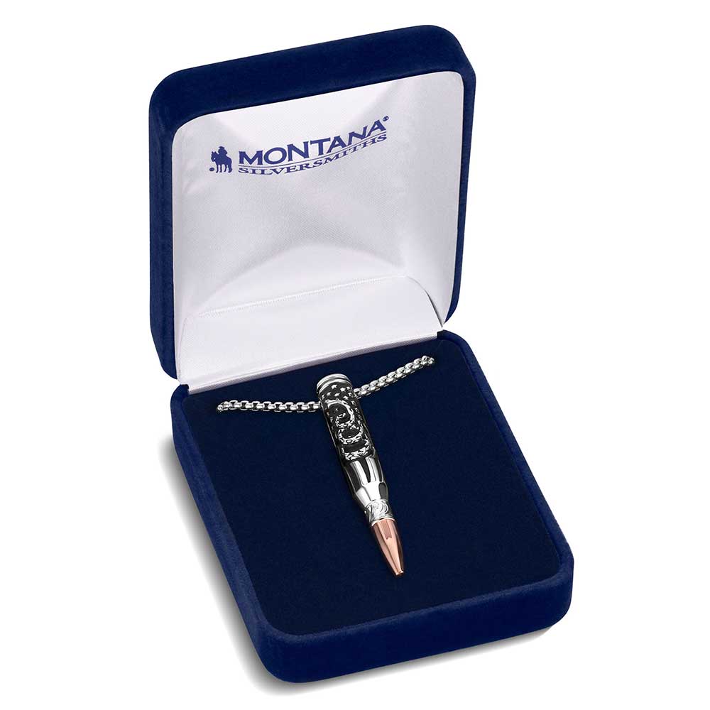 Montana Silversmiths® Men's We the People Rifle Bullet Necklace NC6290