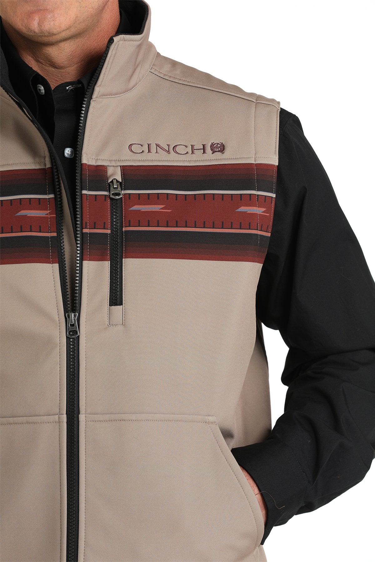 Cinch® Men's Bonded Vest in Khaki MWV1545004