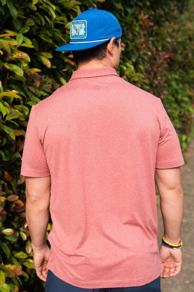 Burlebo® Men's Performance Polo - Heather Brick PP-HB