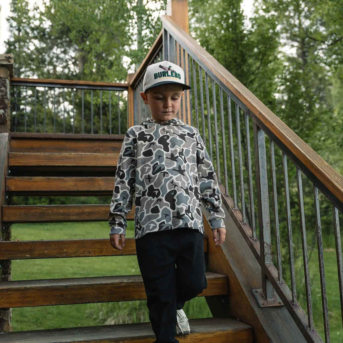 Burlebo® Kid's Thermal Hoodie - Mallard Mayhem Camo Y-TH-MMAYC