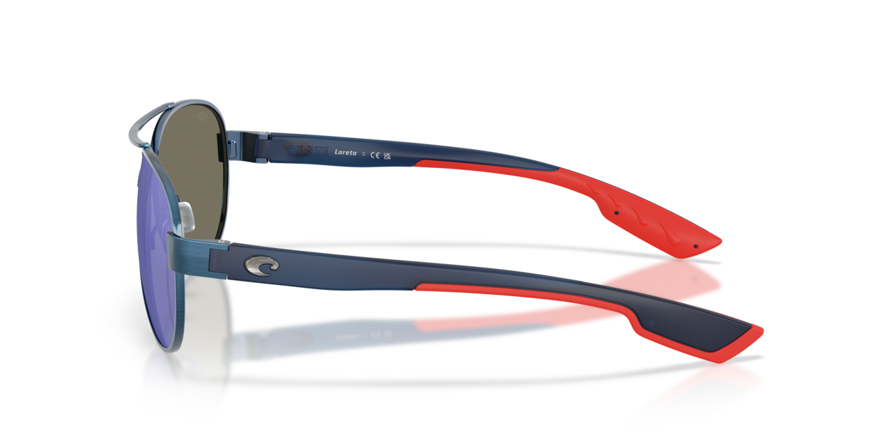 Costa® Loreto Brushed Blue 250th w/Blue Mirror 580 Glass Lenses 06S400637