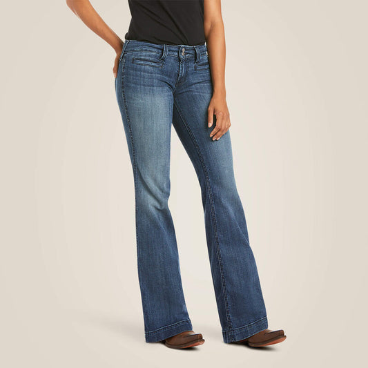 Ariat® Women's Trouser Mid Rise Stretch Outseam Ella Wide Leg Jean 10018360