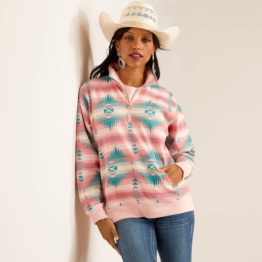 Ariat® Women's Ranger 1/2 Zip Tiffany Print Sweatshirt 10048636