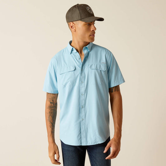 Ariat® Men's VentTEK Outbound Fitted Sky Blue Shirt 10049018