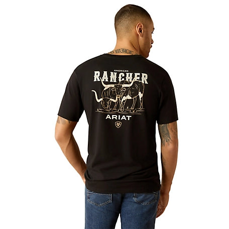 New!  Ariat® Men's American Rancher Short Sleeve Graphic T-Shirt 10052018