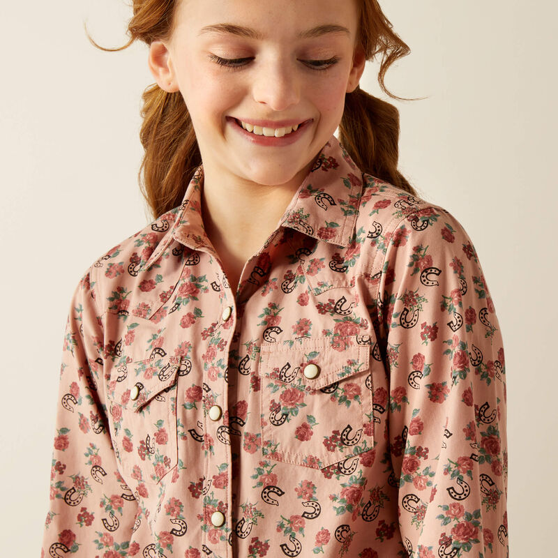 Ariat® Girl's Flowers n' Horseshoes Shirt 10053889