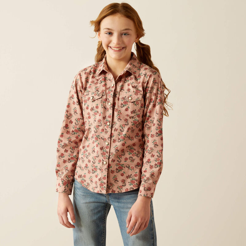 Ariat® Girl's Flowers n' Horseshoes Shirt 10053889