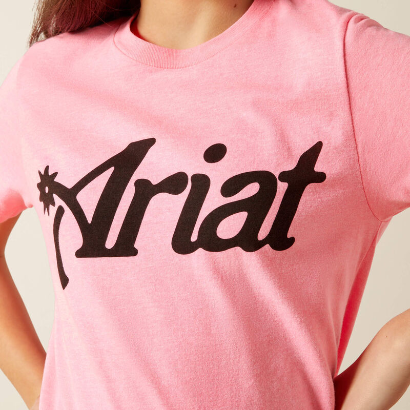 Ariat® Girl's  Spur Script Pink T-Shirt 10063748
