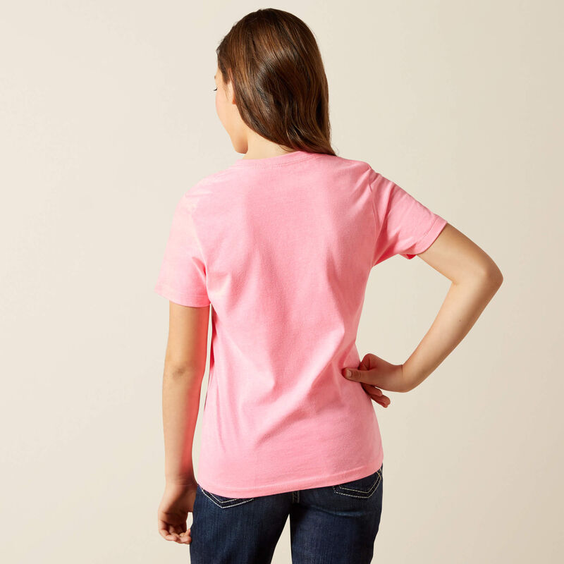 Ariat® Girl's  Spur Script Pink T-Shirt 10063748