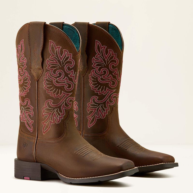 Ariat® Women's Round Up StretchFit Wide Square Toe Western Boot 10064078