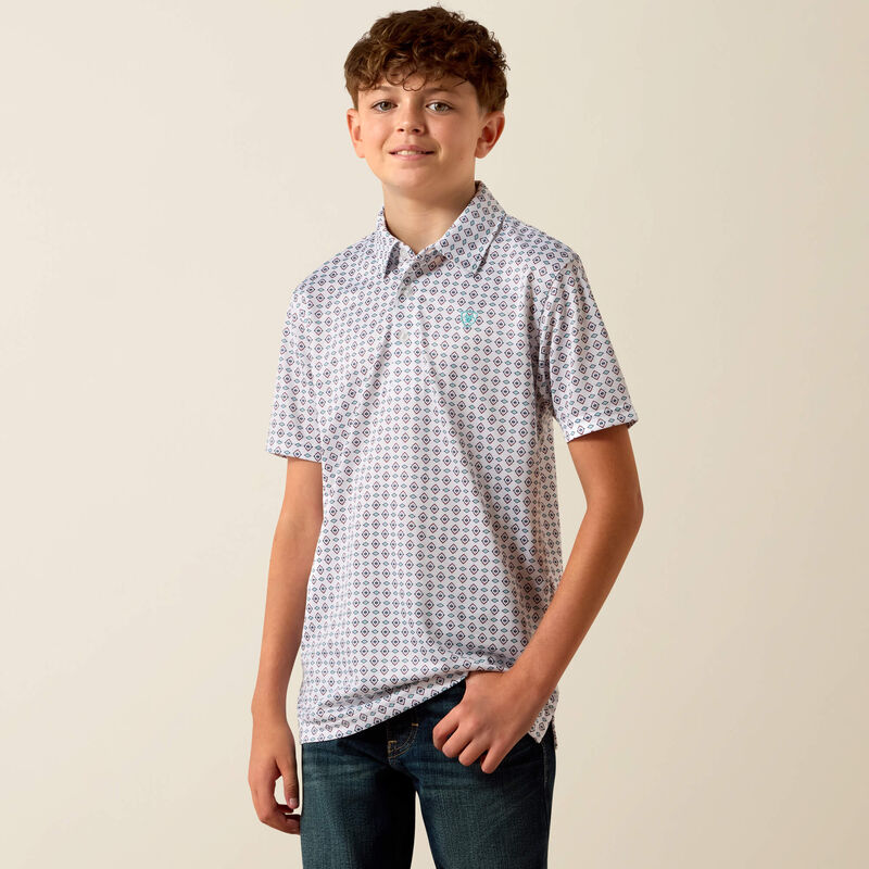 Ariat® Boy's All Over Print Polo 10073489