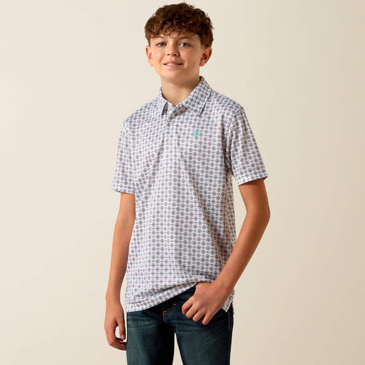 Ariat® Boy's All Over Print Polo 10073489