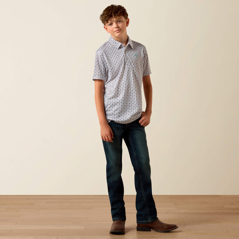 Ariat® Boy's All Over Print Polo 10073489