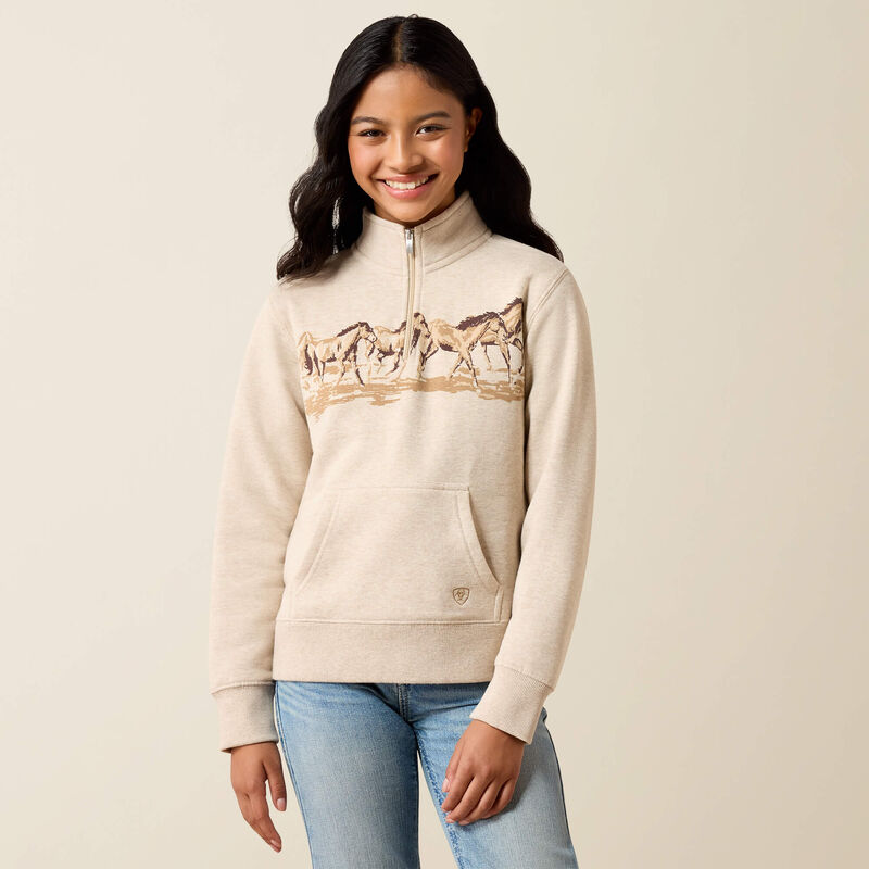 Ariat® Kid's Running Wild 1/4 Zip Sweatshirt 10079247