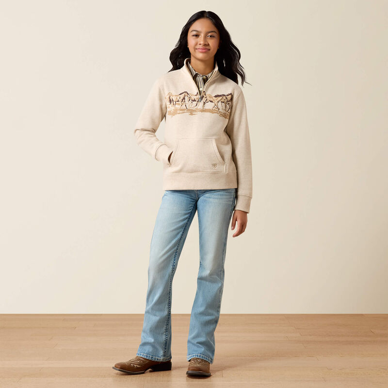 Ariat® Kid's Running Wild 1/4 Zip Sweatshirt 10079247