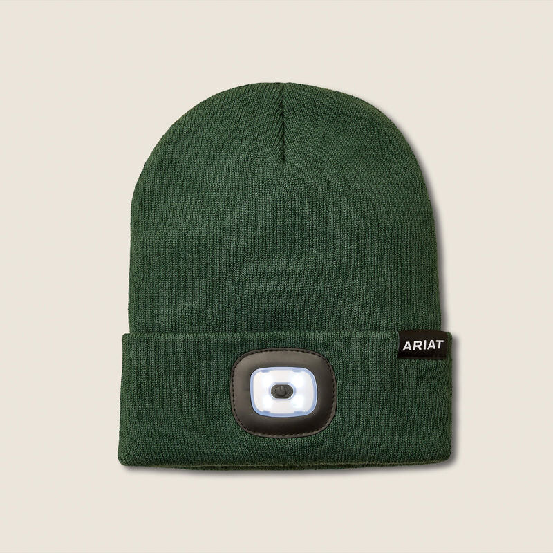 Ariat® Rebar Headlight Beanie Dark Green 10079886