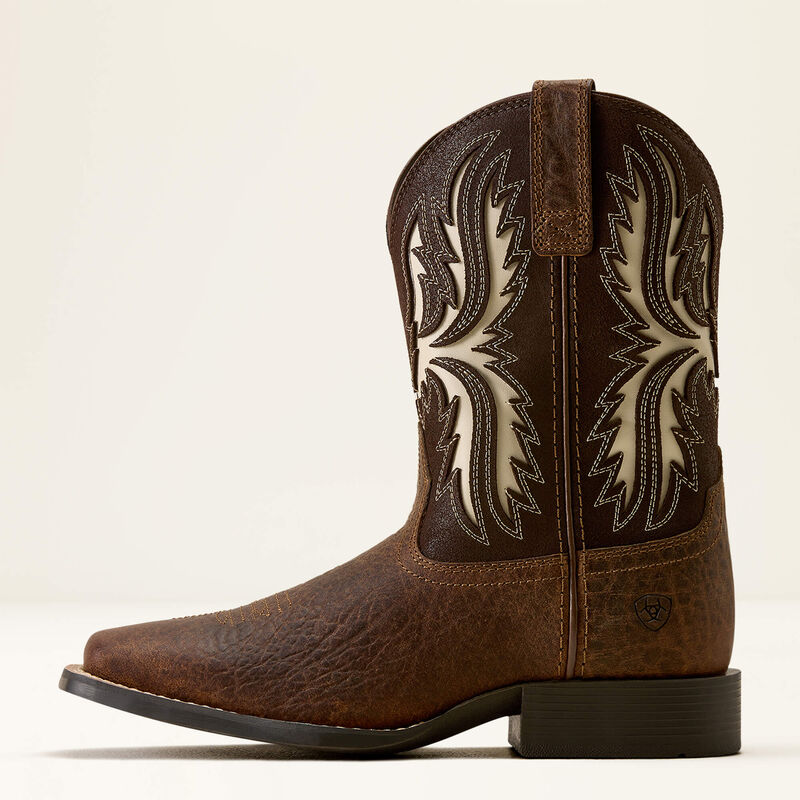 Ariat® Kid's Driftwood Wide Square Toe Western Boot 10080273